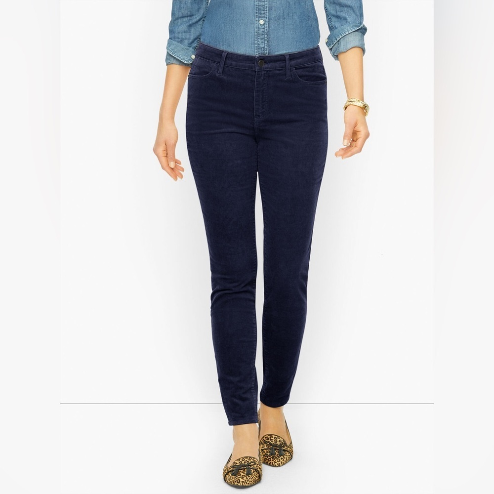 Talbots Navy Blue Stretch Corduroy Jeggings Pants Size 12